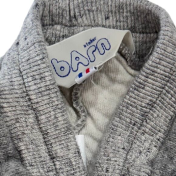 ATELIER BARN - PANTS - 60% ANGORA - LIGHT GREY - MADE IN FRANCE - Picture 4 of 6